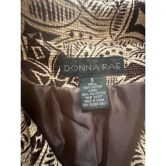 Donna Rae Brown & Tan Coat Sz. 8 - Picture 4 of 4